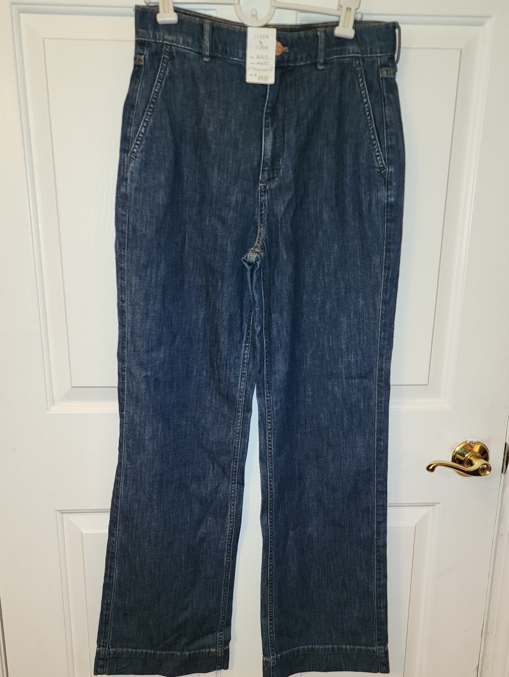 J. Crew Factory Women's Straight Leg Jeans in Dark Blue Wash